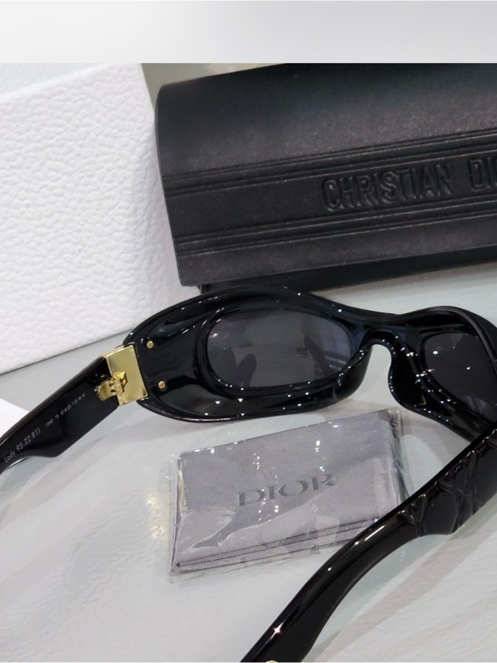 NEW Dior Eyewear Lady 95.22 R1I rectangular sunglasses full inclusion - Picture 3 of 16